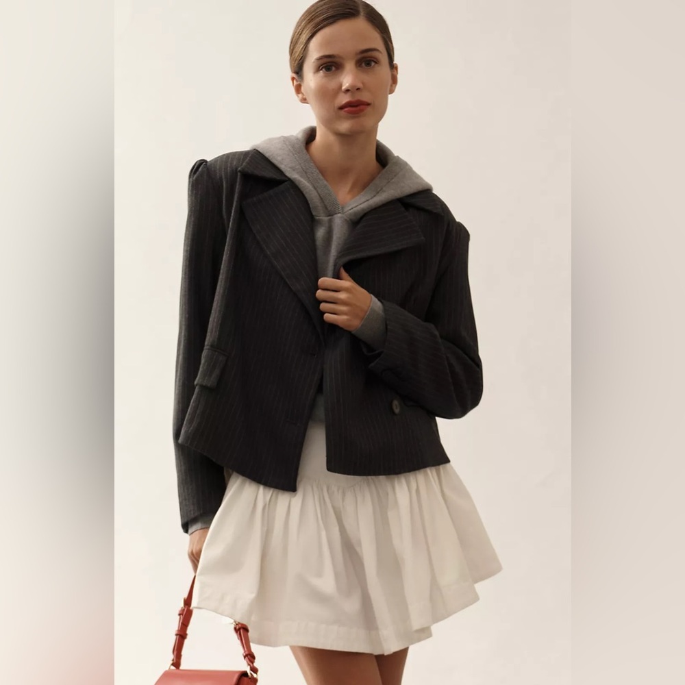 Anthropologie Maeve 80s Boxy Blazer Jacket